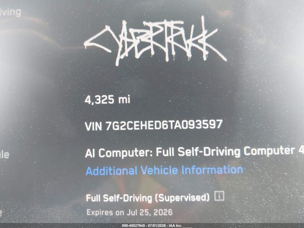 2026 TESLA CYBERTRUCK