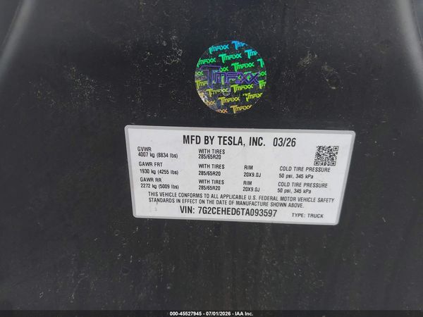 2026 TESLA CYBERTRUCK