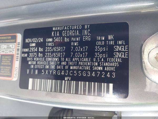 2025 KIA SORENTO LX