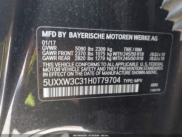 2017 BMW X4 XDRIVE28I