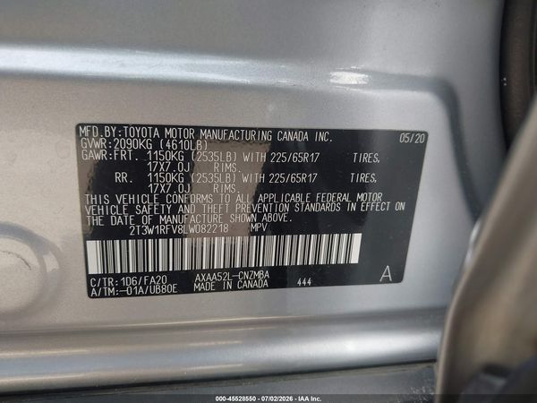 2020 TOYOTA RAV4 XLE