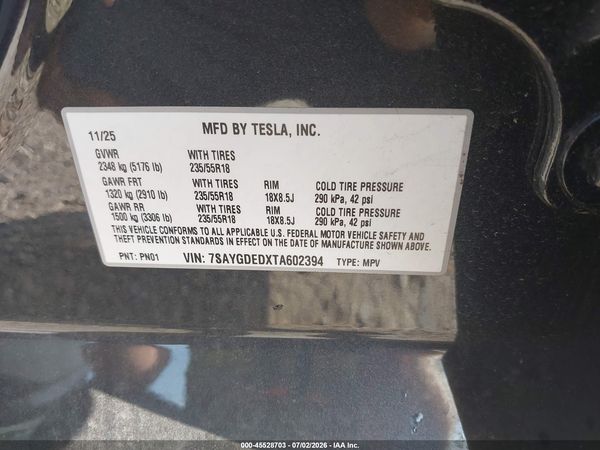2026 TESLA MODEL Y