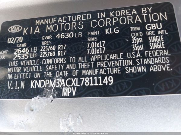2020 KIA SPORTAGE LX