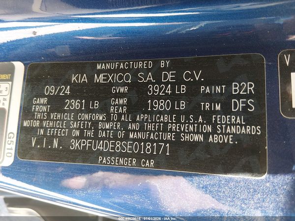2025 KIA K4 EX