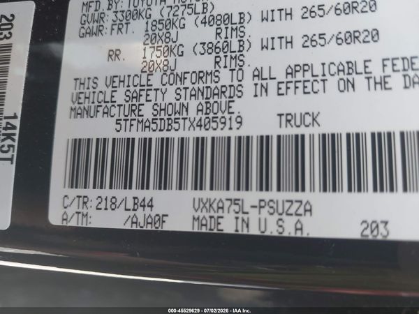2026 TOYOTA TUNDRA