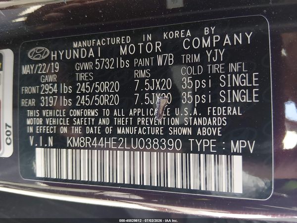 2020 HYUNDAI PALISADE SEL
