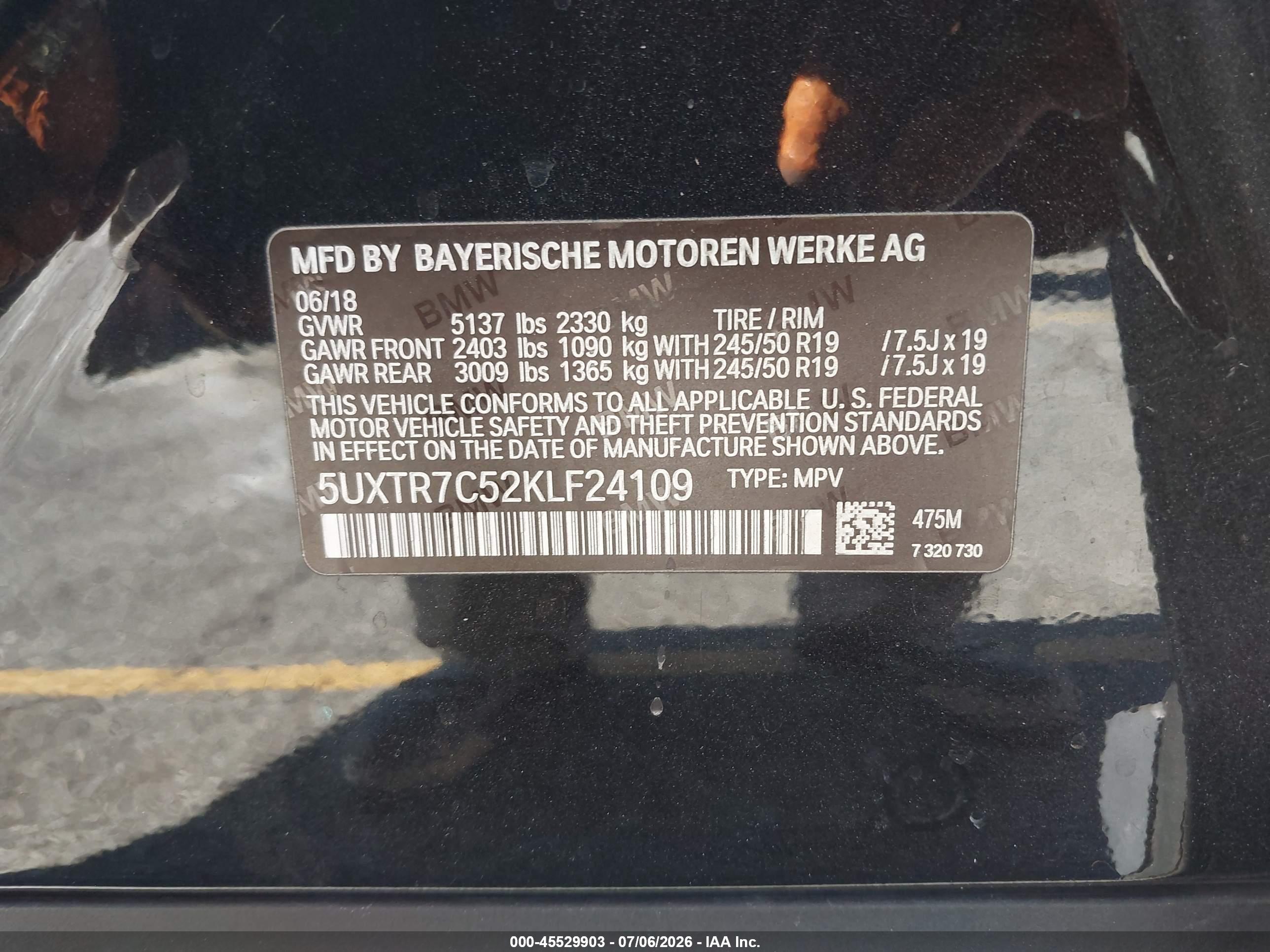 2019 BMW X3 SDRIVE30I