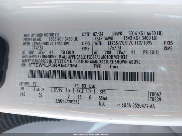 2024 FORD F-150 XL