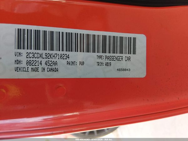 2019 DODGE CHARGER SRT HELLCAT RWD