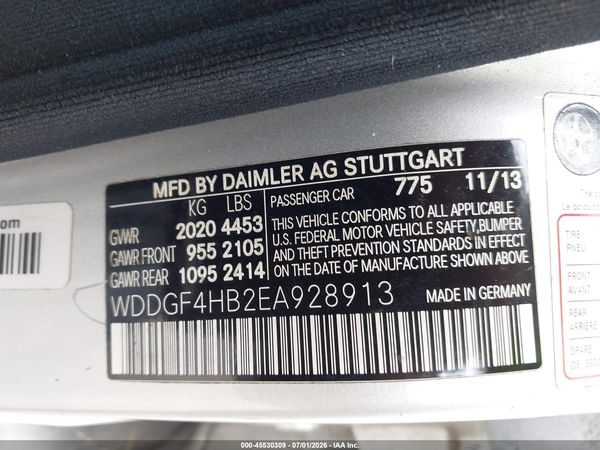 2014 MERCEDES-BENZ C 250 SPORT