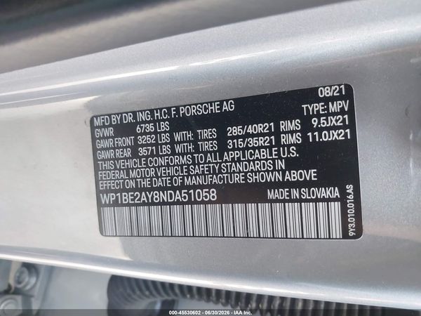 2022 PORSCHE CAYENNE E-HYBRID COUPE PLATINUM EDITION