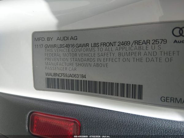 2018 AUDI A5 2.0T PREMIUM