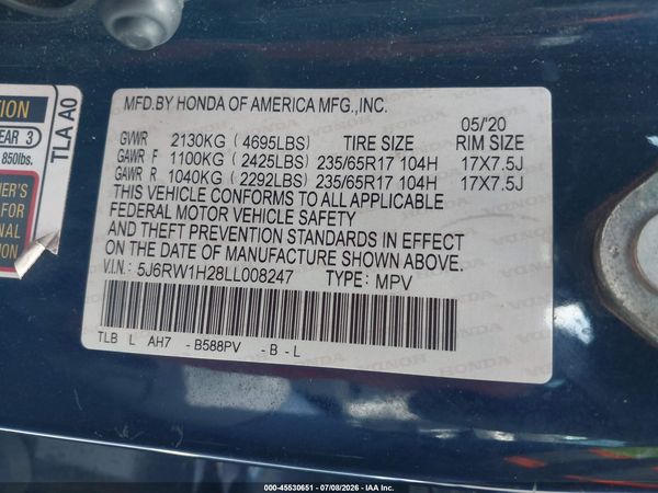 2020 HONDA CR-V 2WD LX
