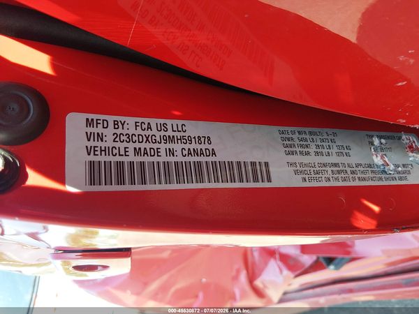 2021 DODGE CHARGER SCAT PACK RWD