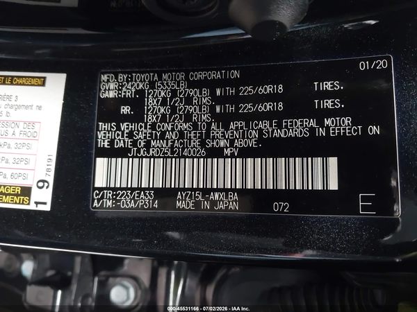2020 LEXUS NX 300H 300H Premium