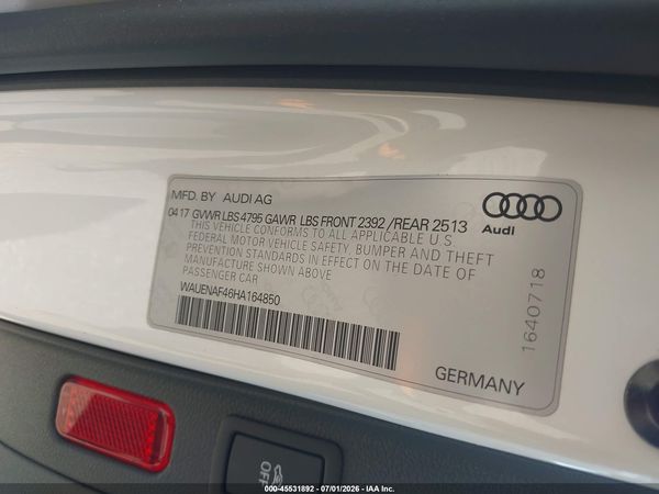 2017 AUDI A4 PREMIUM PLUS
