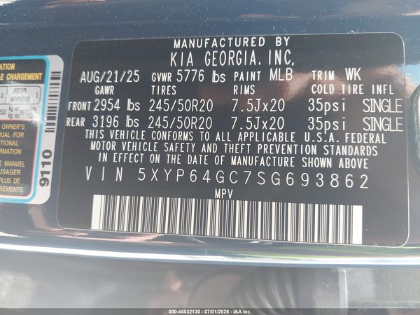 2025 KIA TELLURIDE S