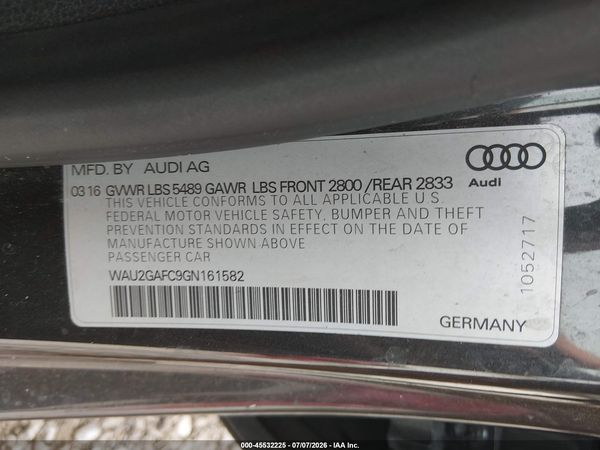 2016 AUDI A7 3.0 PRESTIGE