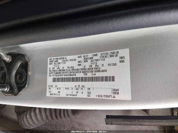 2017 FORD F-150 XLT