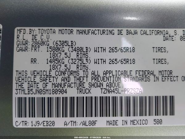 2025 TOYOTA TACOMA LIMITED