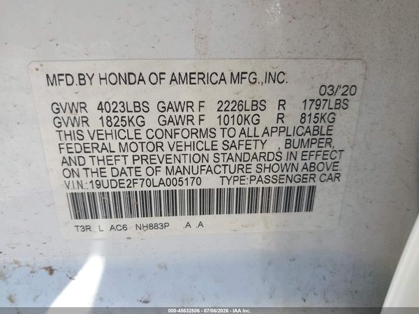 2020 ACURA ILX