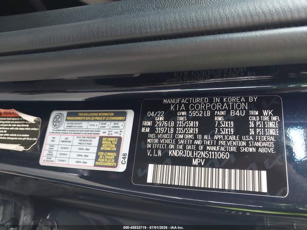 2022 KIA SORENTO PLUG-IN HYBRID SX