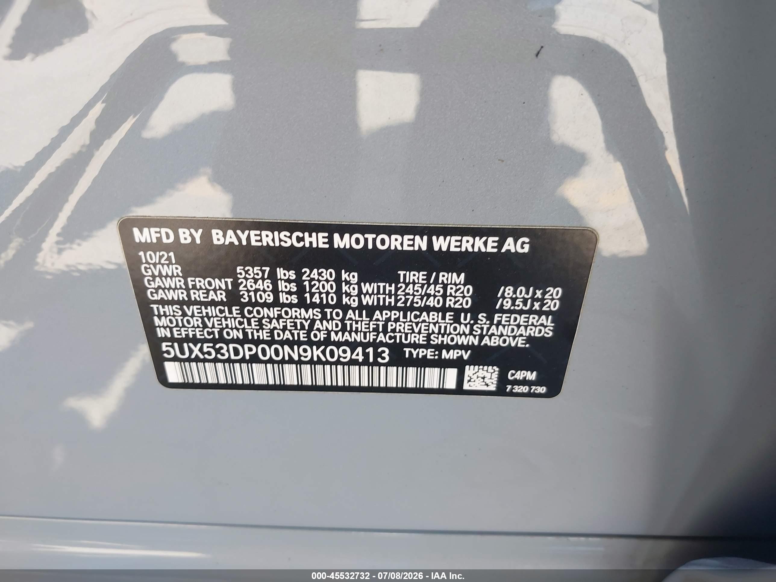 2022 BMW X3 xDrive30i