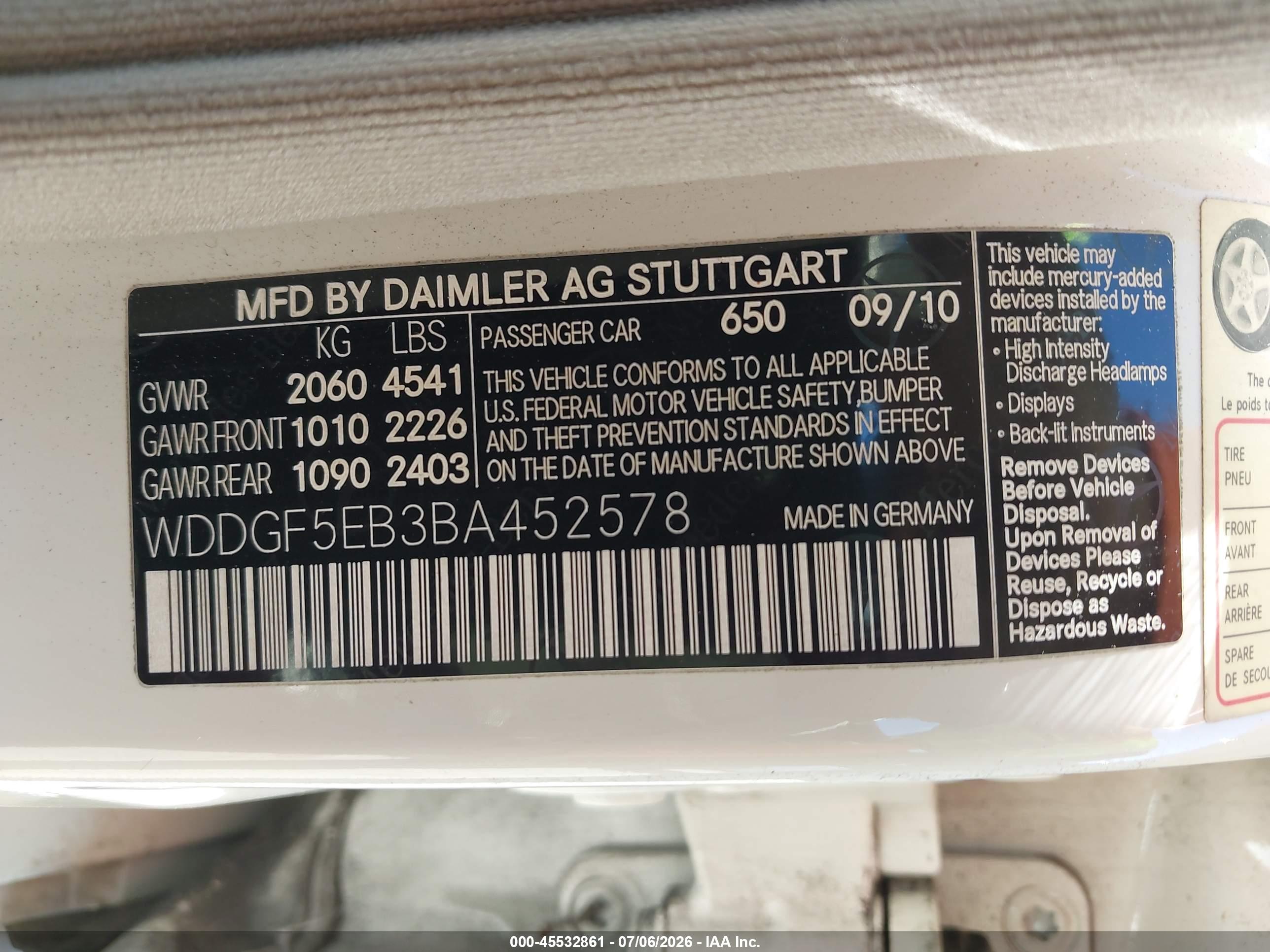 2011 MERCEDES-BENZ C 300 C300