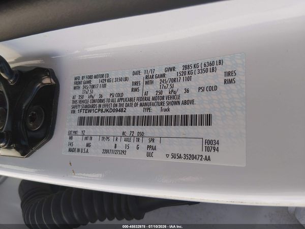 2018 FORD F-150 LARIAT/XL/XLT
