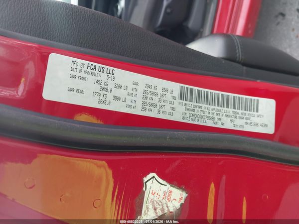 2019 DODGE DURANGO GT RWD