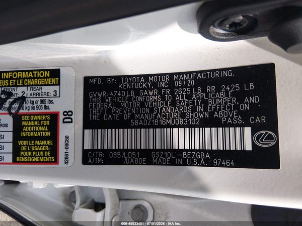 2021 LEXUS ES 350 350 Premium