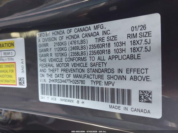 2026 HONDA CR-V EX 2WD