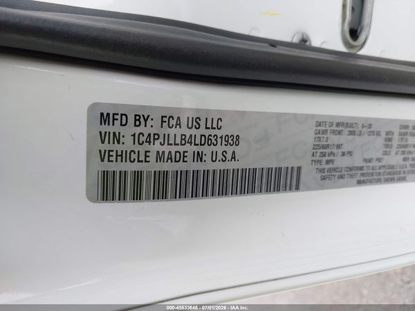 2020 JEEP CHEROKEE LATITUDE PLUS FWD