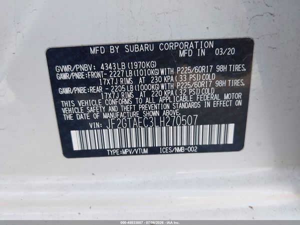 2020 SUBARU CROSSTREK PREMIUM