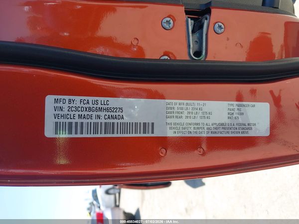 2021 DODGE CHARGER SXT RWD