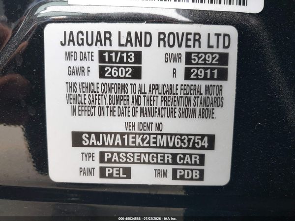 2014 JAGUAR XJ XJR