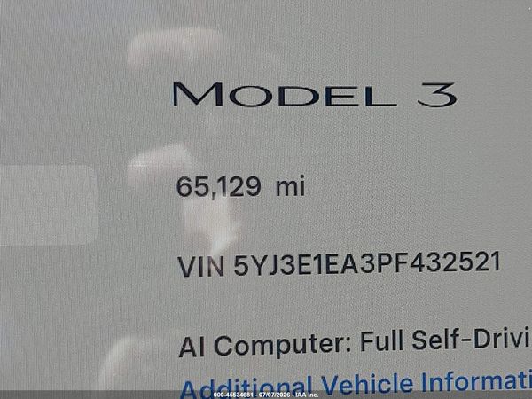 2023 TESLA MODEL 3 REAR-WHEEL DRIVE