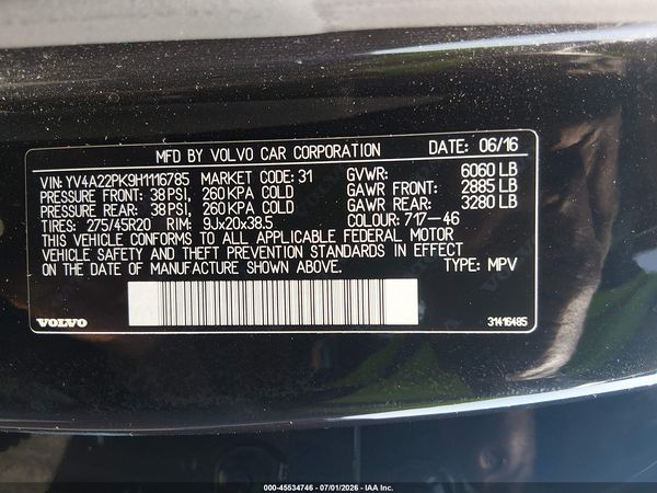 2017 VOLVO XC90 T6 MOMENTUM