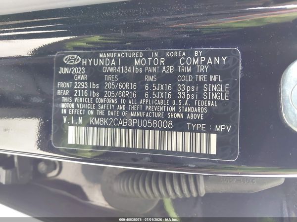 2023 HYUNDAI KONA SE