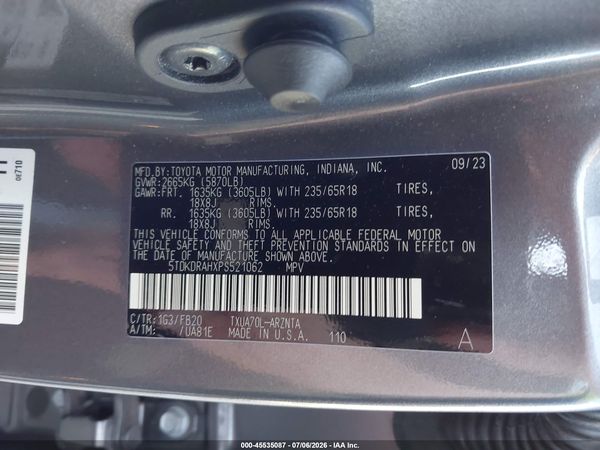 2023 TOYOTA HIGHLANDER L