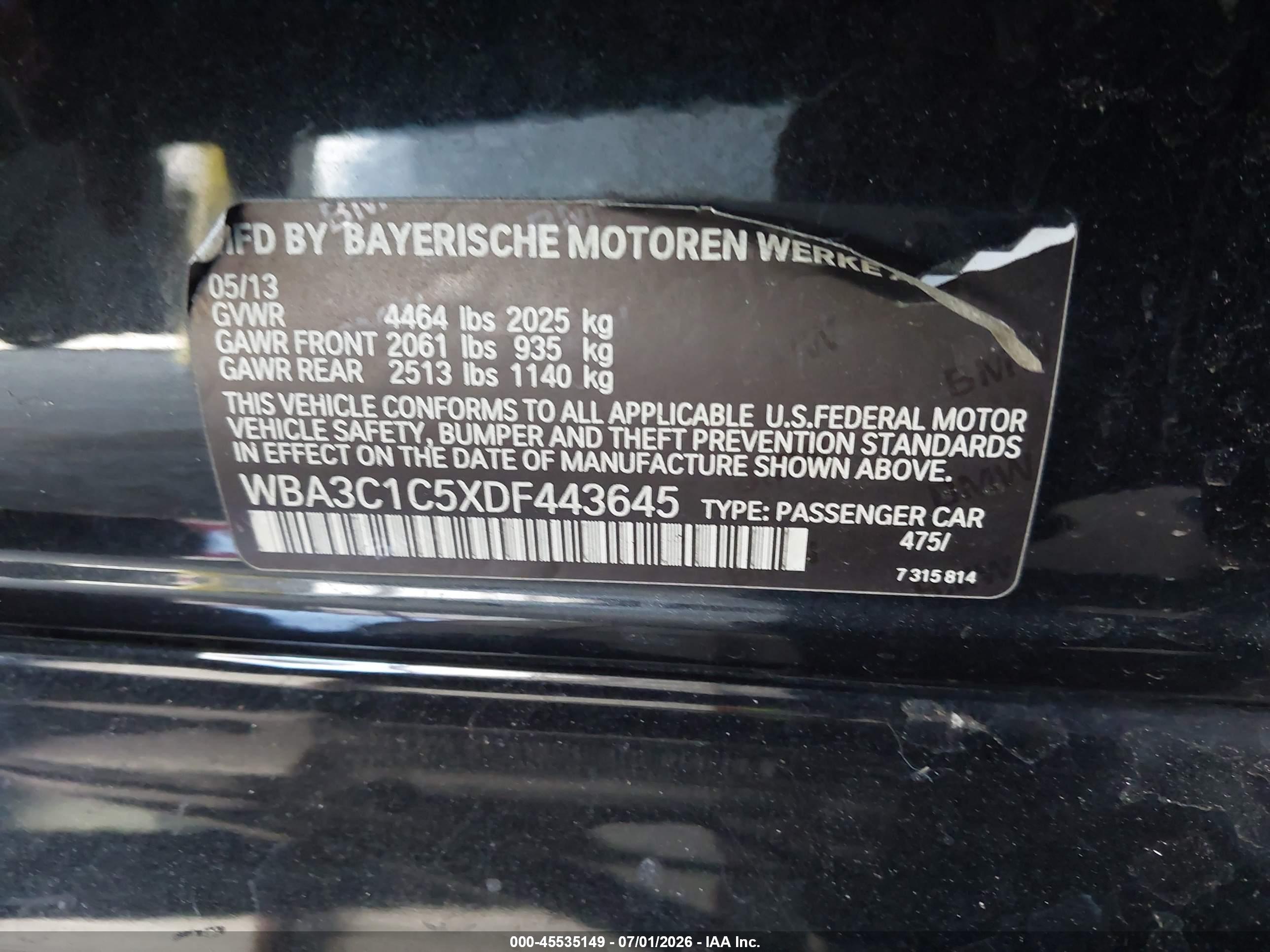 2013 BMW 328I