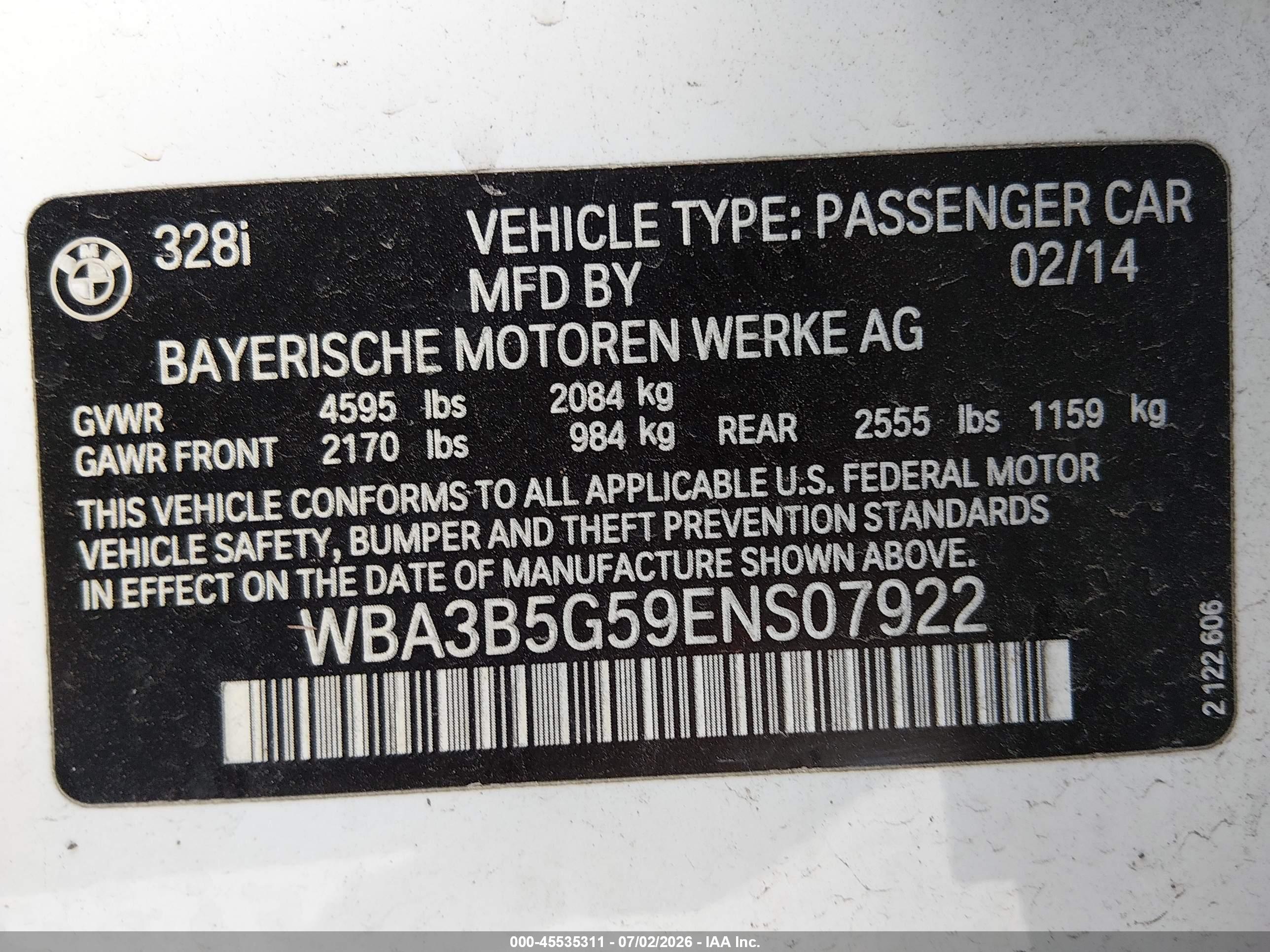 2014 BMW 328I XDRIVE