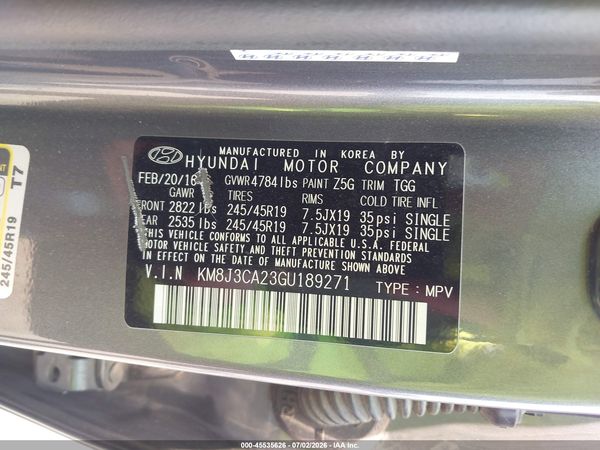 2016 HYUNDAI TUCSON SPORT