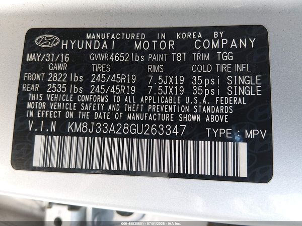 2016 HYUNDAI TUCSON SPORT