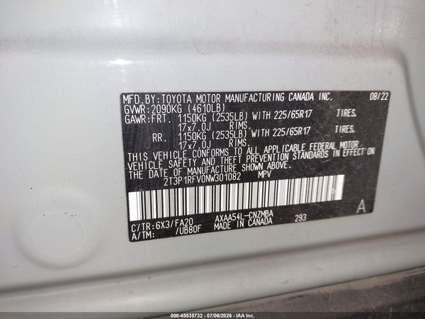 2022 TOYOTA RAV4 XLE