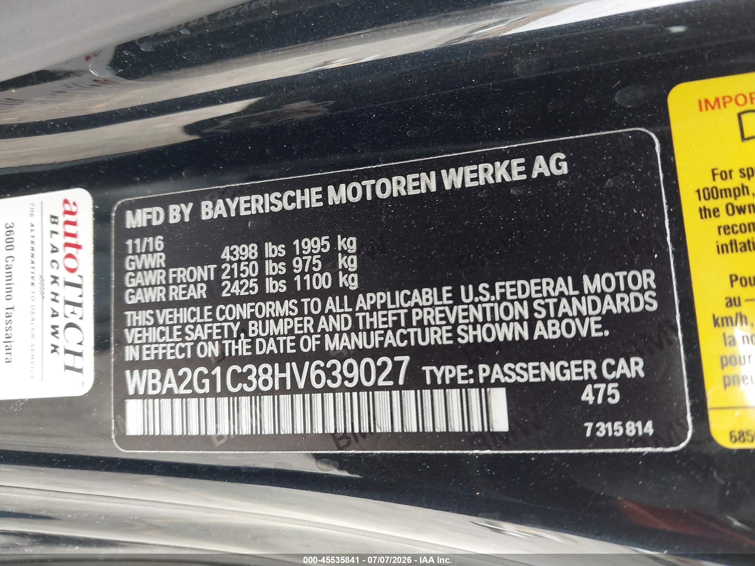 2017 BMW M240I