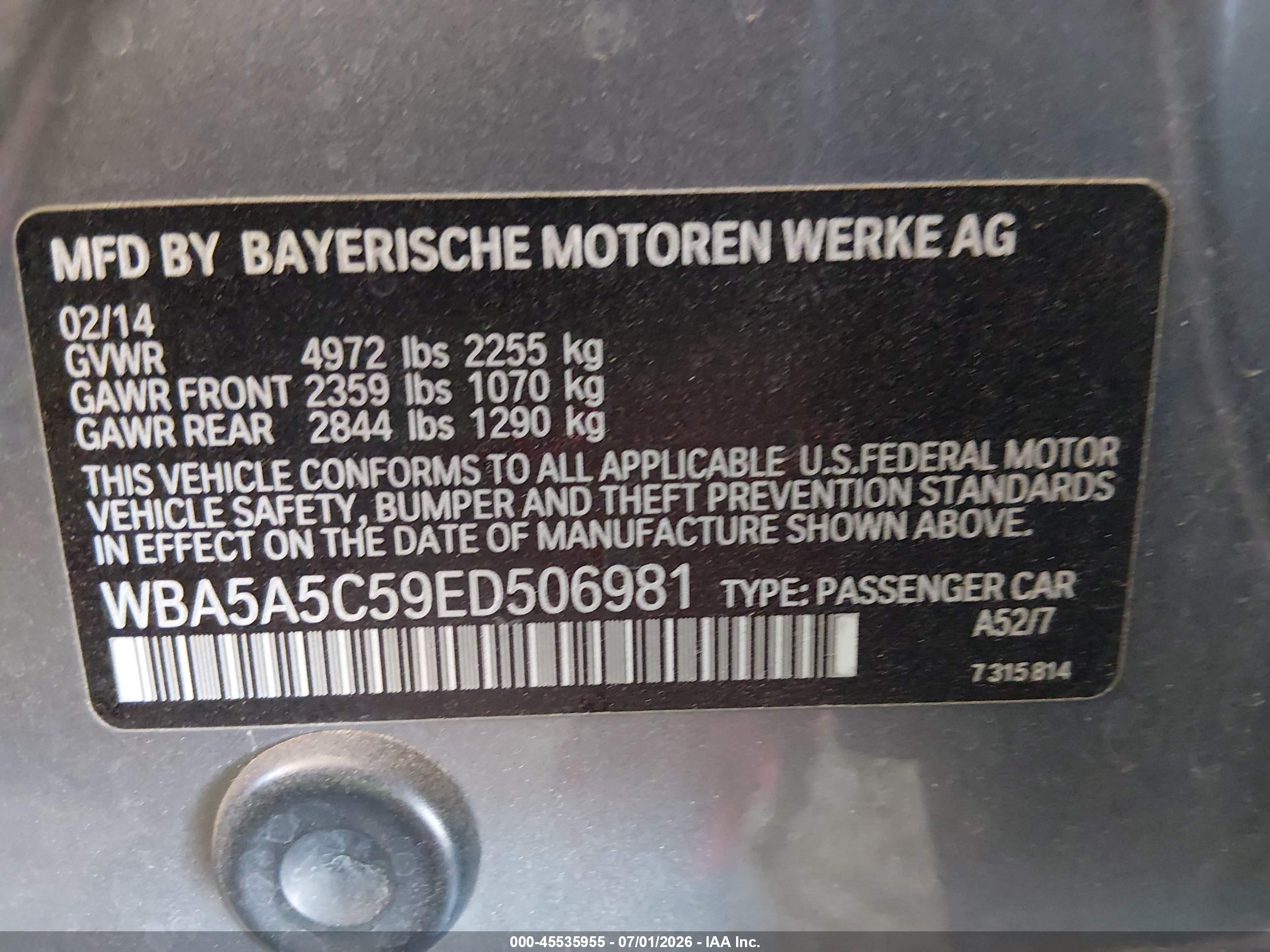 2014 BMW 528I