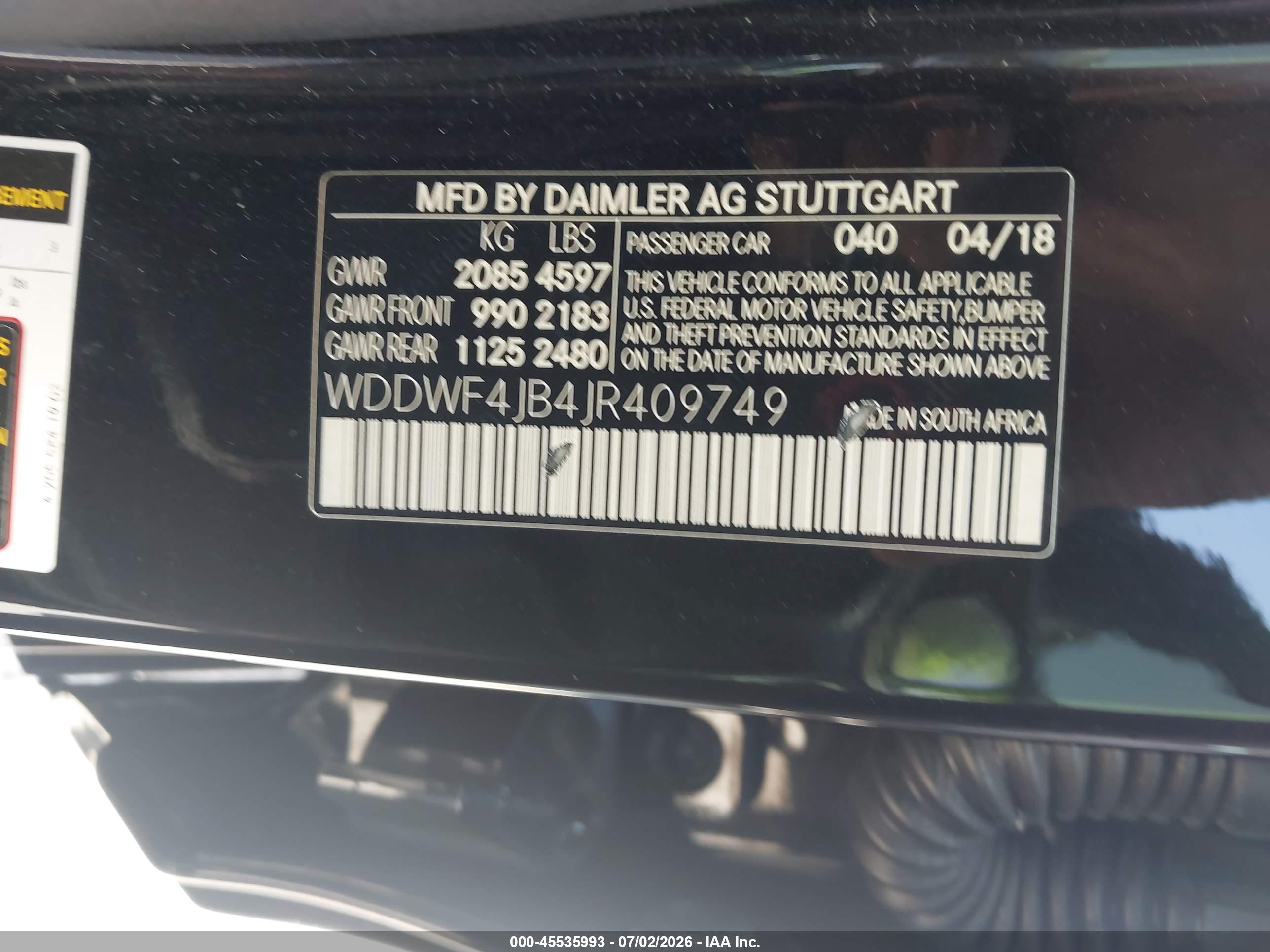 2018 MERCEDES-BENZ C 300 C300