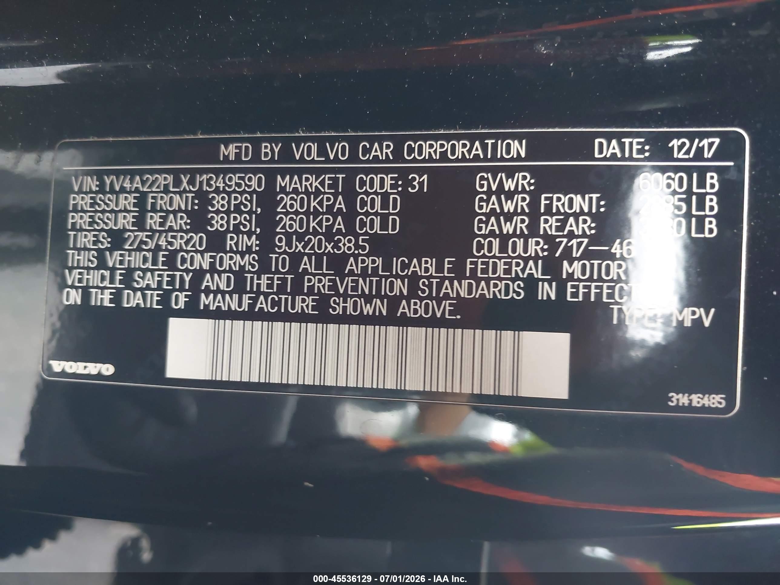2018 VOLVO XC90 Inscription