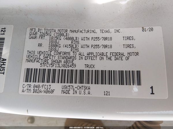 2020 TOYOTA TUNDRA SR5